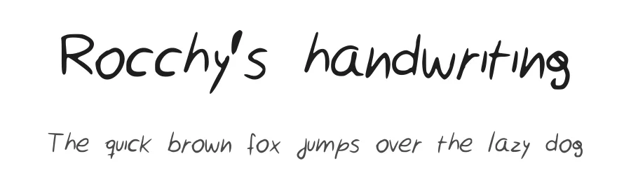 Rocchy's handwriting