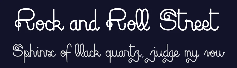 Rock and Roll Street by dcoxy - Greg Medina — Script Handwritten Font — thumbnail 2