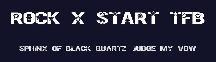 Rock X Start TFB by zanatlija — Decorative Font — thumbnail 2