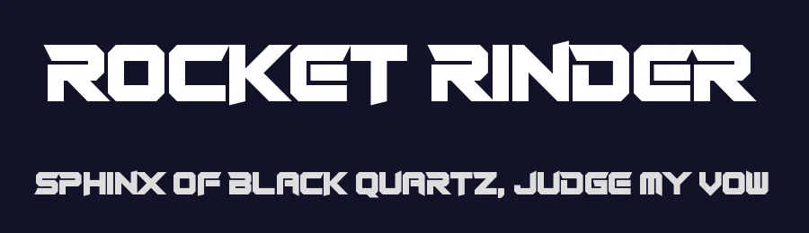 Rocket Rinder by Chequered Ink — Display Font — thumbnail 2