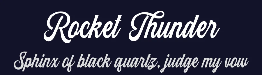 Rocket Thunder by Blankids — Decorative Font — thumbnail 2