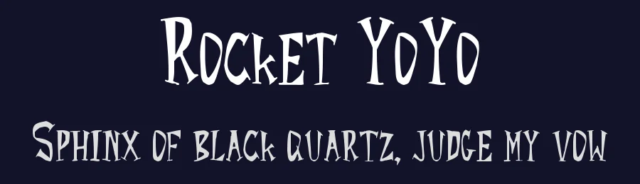 Rocket YoYo by Cumberland Fontworks — Decorative Font — thumbnail 2