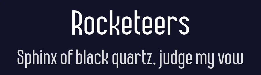 Rocketeers by Ikiiko Type — Sans Serif Font — thumbnail 2