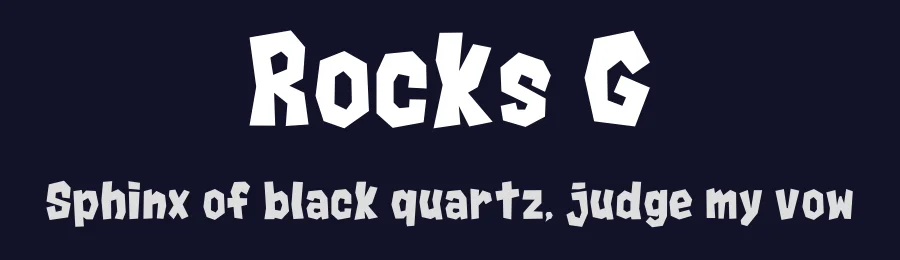 Rocks G by Goma Shin — Decorative Font — thumbnail 2