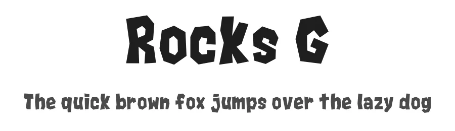 Rocks G by Goma Shin — Decorative Font