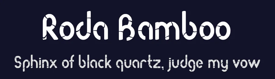 Roda Bamboo by Serkan Dilemek — Decorative Font — thumbnail 2