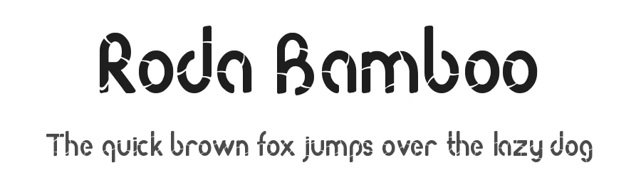 Roda Bamboo by Serkan Dilemek — Decorative Font