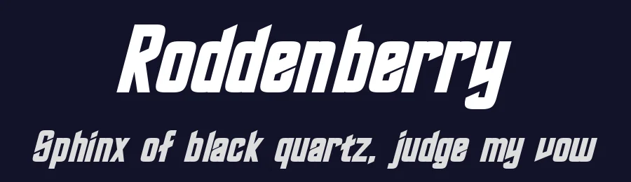 Roddenberry by Pixel Sagas — Display Font — thumbnail 2