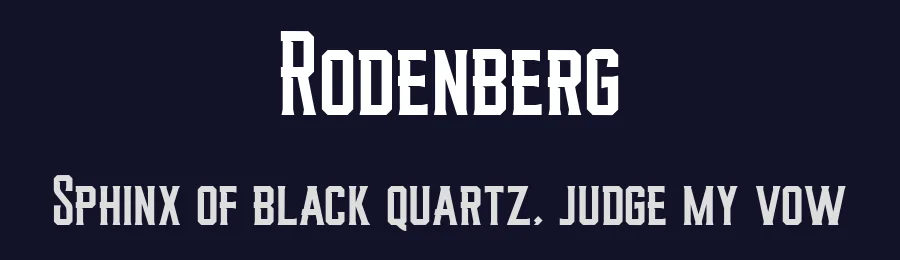 Rodenberg by Zea Fonts — Decorative Font — thumbnail 2