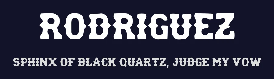 Rodriguez by Woodcutter — Decorative Font — thumbnail 2