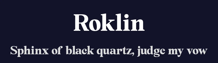 Roklin by Sign Studio — Decorative Font — thumbnail 2