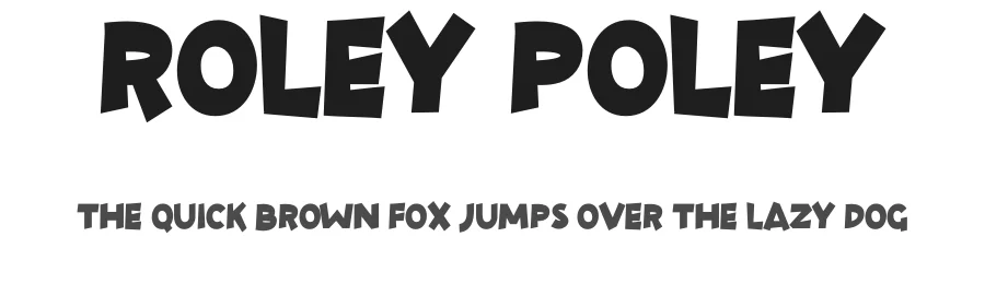 Roley Poley by Rometheme Std — Decorative Font