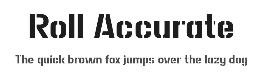Roll Accurate by Chequered Ink — Decorative Font