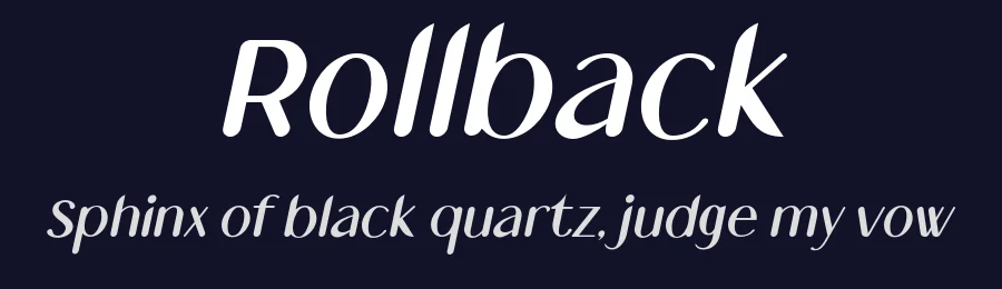 Rollback by Wildan Type — Sans Serif Font — thumbnail 2