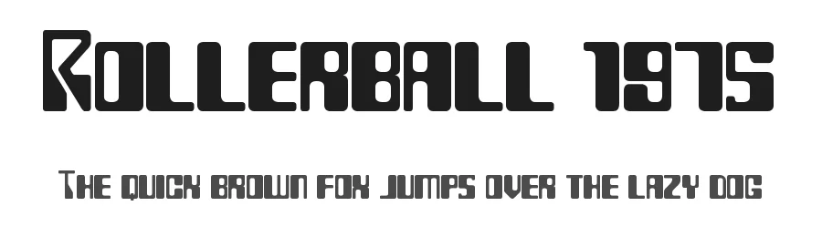Rollerball 1975 by Anthony Robinson — Display Font