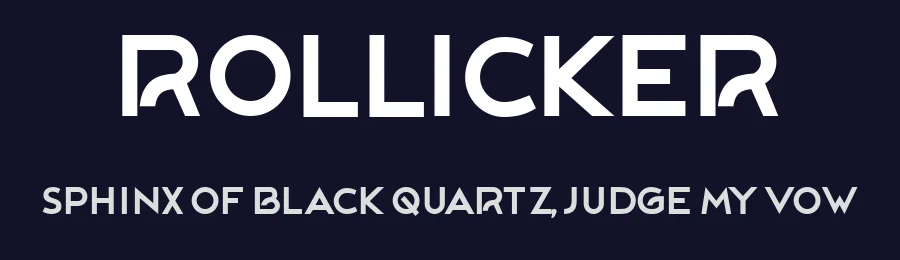 Rollicker by Vladimir Nikolic — Sans Serif Font — thumbnail 2