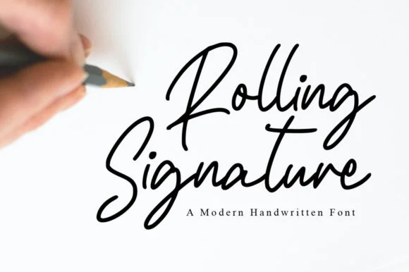 Rolling Signature Font by FatmaStudio — Script Handwritten Font