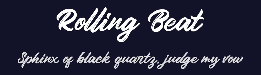 Rolling Beat by Letterara — Script Handwritten Font — thumbnail 2