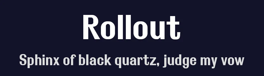 Rollout by Reading Type — Sans Serif Font — thumbnail 2