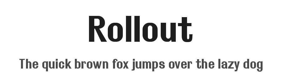Rollout by Reading Type — Sans Serif Font