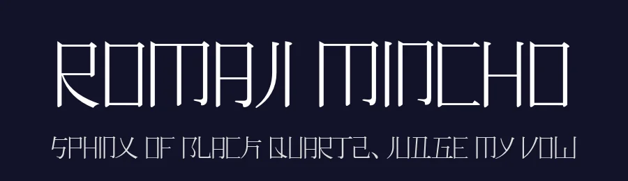 Romaji Mincho by Adrian Candela — Decorative Font — thumbnail 2