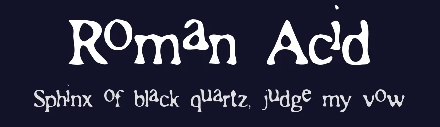 Roman Acid by Statica Productions — Decorative Font — thumbnail 2