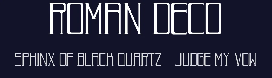 Roman Deco by Tomas Carrico — Decorative Font — thumbnail 2