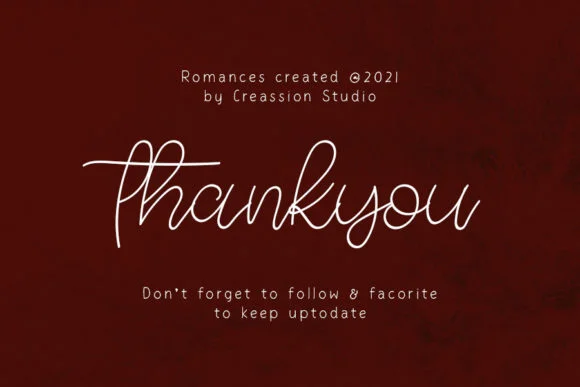 Romances Font by Creassion Studio by Creassion Studio — Script Handwritten Font — thumbnail 5