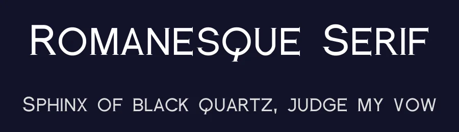Romanesque Serif by Typeface Florence — Serif Font — thumbnail 2