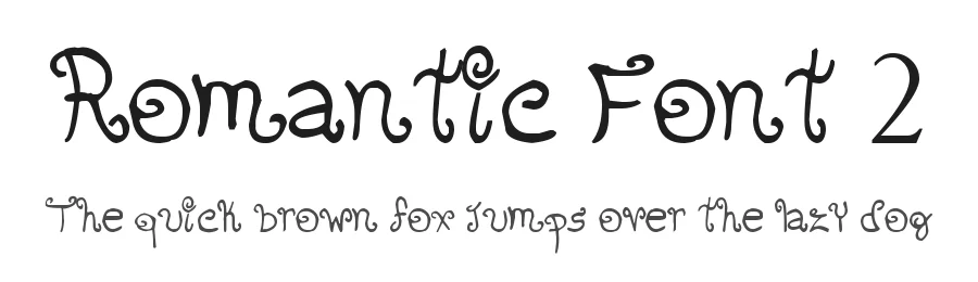 Romantic Font 2