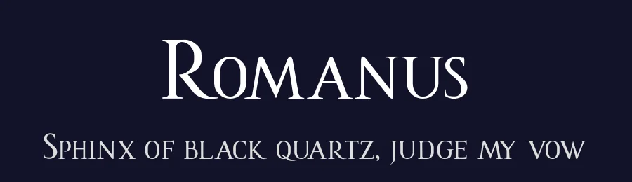 Romanus by zamjump — Decorative Font — thumbnail 2