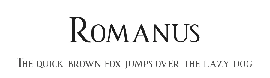 Romanus by zamjump — Decorative Font