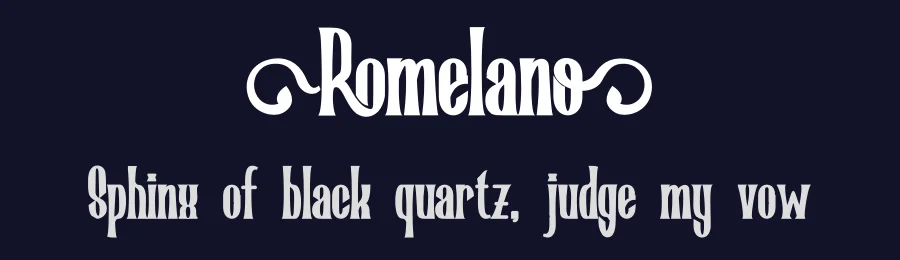 Romelano by Måns Grebäck — Decorative Font — thumbnail 2