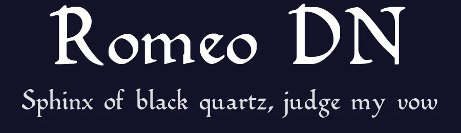 Romeo DN by DeNada Industries — Decorative Font — thumbnail 2