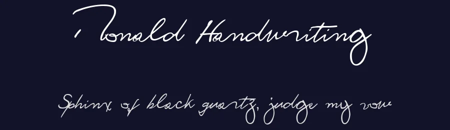 Ronald Handwriting by Paul Sutcliffe — Script Handwritten Font — thumbnail 2
