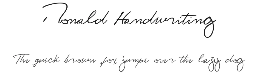 Ronald Handwriting