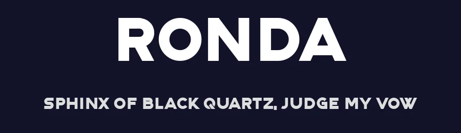 Ronda by Vladimir Nikolic — Sans Serif Font — thumbnail 2