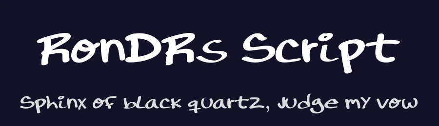 RonDRs Script by Ronald Rodriguez — Script Handwritten Font — thumbnail 2