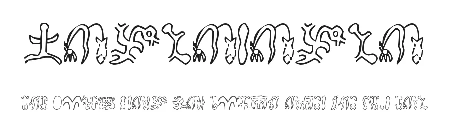 Rongorongo by zanatlija — Dingbats Font