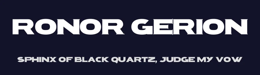 Ronor Gerion by Manuel Lage — Sans Serif Font — thumbnail 2