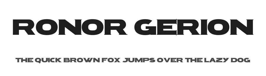Ronor Gerion by Manuel Lage β Sans Serif Font