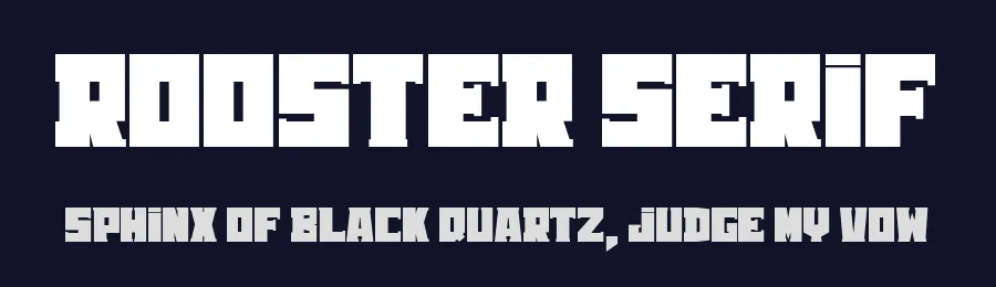 Rooster Serif by dcoxy - Greg Medina — Serif Font — thumbnail 2