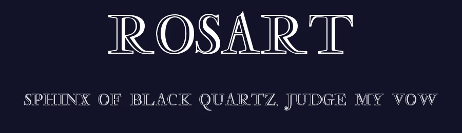 Rosart by Roger White — Decorative Font — thumbnail 2