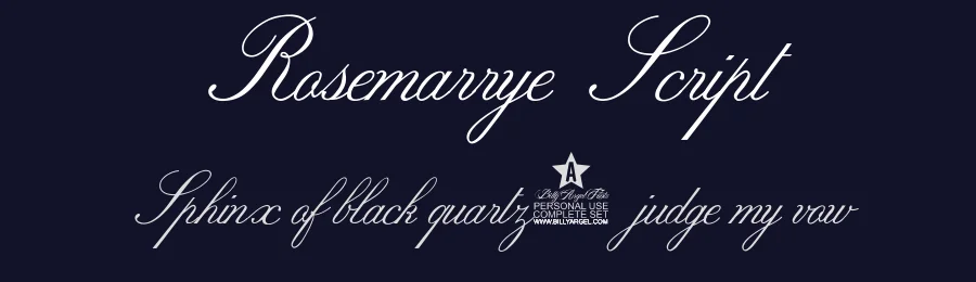 Rosemarrye Script by Billy Argel Fonts ® — Script Handwritten Font — thumbnail 2