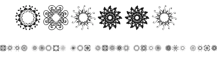 Rosette 110621 by Aga Silva — Dingbats Font