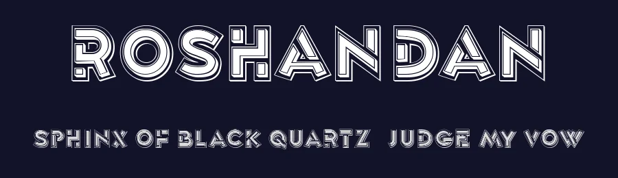 Roshandan by Vladimir Nikolic — Decorative Font — thumbnail 2