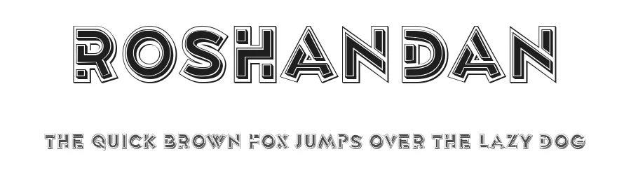 Roshandan by Vladimir Nikolic — Decorative Font