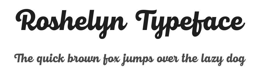 Roshelyn Typeface