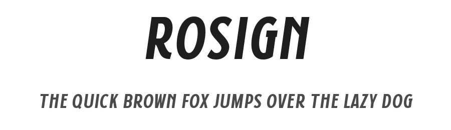 Rosign by surotype — Sans Serif Font