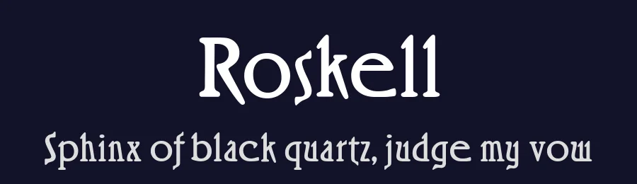 Roskell by Dieter Steffmann — Decorative Font — thumbnail 2